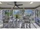 Relaxing screened porch with lake views at 1202 Prince William Rd., North Myrtle Beach, SC 29582