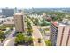 Aerial perspective highlighting the building's oceanfront location at 7509 N Ocean Blvd. # 104, Myrtle Beach, SC 29572