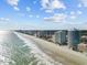 Gorgeous aerial view of the coast, hotels, and the beachfront at 201 S Ocean Blvd. # 1005, Myrtle Beach, SC 29577