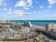 This aerial shot shows a vibrant oceanfront city with a mix of attractions and buildings at 201 S Ocean Blvd. # 1005, Myrtle Beach, SC 29577