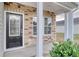 Inviting home entrance with a decorative glass door and stone veneer accents at 126 Hancher Dr., Myrtle Beach, SC 29588
