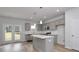 Modern kitchen with stainless steel appliances, white countertops, and gray cabinets at 126 Hancher Dr., Myrtle Beach, SC 29588