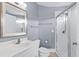 Bathroom includes a sleek vanity, walk-in shower, and modern fixtures at 1533 Biltmore Dr., Myrtle Beach, SC 29579