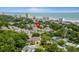 Aerial view of the home and its surroundings near the ocean at 4333 Windy Heights Dr., North Myrtle Beach, SC 29582