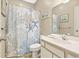 Clean bathroom with shower/tub combo and coastal decor at 500 River Oaks Dr. # 58I, Myrtle Beach, SC 29579