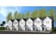 Rendering of pristine townhomes exhibiting modern design, charming landscaping, and inviting curb appeal at 6876 Watertower Rd. # 105, Longs, SC 29568