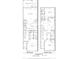 Floor plan of new townhome showing layout of kitchen, living area, bedrooms, and bathrooms, square footage, and patio at 6876 Watertower Rd. # 201, Longs, SC 29568