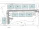 An aerial view layout plan of buildings including six units each, featuring set backs and a landscaped buffer at 6876 Watertower Rd. # 204, Longs, SC 29568
