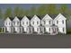 Rendering of new townhomes featuring gray siding, black shutters, and landscaping enhancing curb appeal and design at 6876 Watertower Rd. # 205, Longs, SC 29568