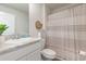 Bathroom with shower/tub combo, vanity, and neutral decor at 3865 Lady Bug Dr., Shallotte, NC 28470