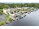 Aerial view of waterfront community with private pools and boat docks at 1335 Hidden Harbor Rd., Myrtle Beach, SC 29577