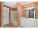 Simple bathroom with single vanity, tub and tile floors at 1335 Hidden Harbor Rd., Myrtle Beach, SC 29577