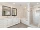 Elegant bathroom with double vanity, soaking tub, and walk-in shower at 1335 Hidden Harbor Rd., Myrtle Beach, SC 29577