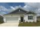 Charming one-story home with a well-maintained lawn and attached two-car garage and blue and white siding at 206 Hadley Springs Ave, Longs, SC 29568