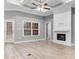 Spacious living room featuring a fireplace and hardwood floors at 2260 Pearl Rd., Galivants Ferry, SC 29544