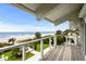 Oceanfront deck with views of the beach and ocean at 8000 Beach Dr., Myrtle Beach, SC 29572