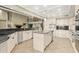 Spacious kitchen with stainless steel appliances, large island and view of the second story at 8000 Beach Dr., Myrtle Beach, SC 29572