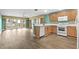 Cozy kitchen features a dining space with french doors leading to the outside and ocean views at 8000 Beach Dr., Myrtle Beach, SC 29572