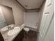 Full bathroom with modern vanity and shower-tub combination at 2500 Newton Rd., Aynor, SC 29511