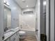Clean bathroom with a granite vanity and tub at 1237 Clipper Rd., North Myrtle Beach, SC 29582