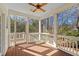 Relaxing screened porch with wood floor overlooking a private backyard at 4569 Carriage Run Circle, Murrells Inlet, SC 29576