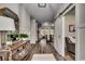 View of entryway, living room and barn door at 1055 Academy Dr., Conway, SC 29526