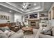 Living room with fireplace, built-ins, and comfortable seating at 1055 Academy Dr., Conway, SC 29526