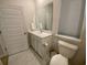 Clean bathroom with single vanity and toilet at 2020 Santa Maria St., Myrtle Beach, SC 29579