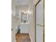 Bathroom featuring a glass shower stall, vanity, and tile flooring at 4709 Wild Iris Dr. # 104, Myrtle Beach, SC 29577