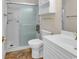 Bathroom featuring a glass shower stall, vanity, and tile flooring at 4709 Wild Iris Dr. # 104, Myrtle Beach, SC 29577