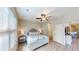 Spacious bedroom with a queen-size bed and light wood floors at 81 Delray Dr. # 2-A, Murrells Inlet, SC 29576