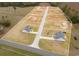 Aerial view of a new construction neighborhood, showing available lots at 112 Infinity Ln., Loris, SC 29569