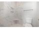 Bathroom with marble shower and built-in shower seat at 112 Infinity Ln., Loris, SC 29569