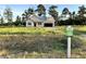 New construction home in Barker Farms community, showing lot number sign at 112 Infinity Ln., Loris, SC 29569