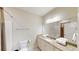 Clean bathroom with granite countertop and a shower/tub combo at 35 Delray Dr. # 1-E, Murrells Inlet, SC 29576