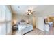 Spacious bedroom with a queen-size bed and light-colored wood floors at 35 Delray Dr. # 1-E, Murrells Inlet, SC 29576