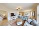 Open and airy living area with hardwood floors and ample natural light at 35 Delray Dr. # 1-E, Murrells Inlet, SC 29576