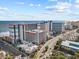 Aerial view of the resort buildings with views of the coastline and adjacent roadway at 7200 Ocean Blvd. N # 254, Myrtle Beach, SC 29572
