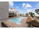 Relaxing resort pool offering ocean views, a tiki bar, and poolside lounging at 7200 Ocean Blvd. N # 254, Myrtle Beach, SC 29572