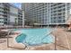 Beautiful resort pool with clear water, lounge chairs, and access to the beach at 7200 Ocean Blvd. N # 254, Myrtle Beach, SC 29572