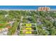 Aerial view of the available lots, conveniently located near the beach and local amenities at 409 N Highland Way, Myrtle Beach, SC 29572