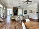 Gather in the inviting clubhouse with a cozy fireplace, TV, and comfortable seating at 516 Papyrus Circle # 516, Little River, SC 29566