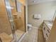 Bathroom featuring large shower, vanity, and toilet at 9994 Beach Club Dr. # 205, Myrtle Beach, SC 29572