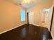 Bedroom with dark wood-look flooring and a closet at 2549 Sugar Creek Ct., Myrtle Beach, SC 29579