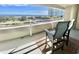 Spacious balcony overlooking the ocean and beach at 9840 Queensway Blvd. # 330, Myrtle Beach, SC 29572