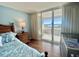 Comfortable bedroom with ocean view and crib at 9840 Queensway Blvd. # 330, Myrtle Beach, SC 29572