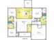 Detailed floorplan showcasing the home's layout with bedrooms, kitchen, living spaces, and patio at 1060 Log Cabin Rd., Loris, SC 29569