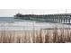 Tranquil beach scene featuring a pier extending over gentle waves and sandy shore at 1060 Log Cabin Rd., Loris, SC 29569