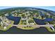 Aerial view of the community and surrounding waterfront area at 284 Starlit Way, Myrtle Beach, SC 29579