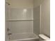 Clean bathroom featuring a tub with tiled wall, shower and toilet at 2275 King Farm Rd., Aynor, SC 29511